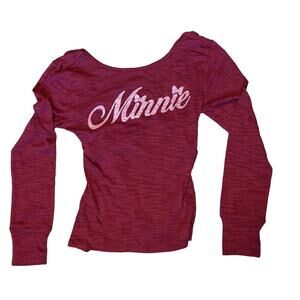 Red Minnie Mouse Cross Back Shirt - Small